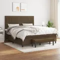 cadre de lit avec matelas Marron foncé 160x200 cm