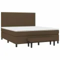 cadre de lit avec matelas Marron foncé 160x200 cm