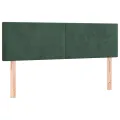 cadre de lit et matelas Vert foncé 140x190cm Velours