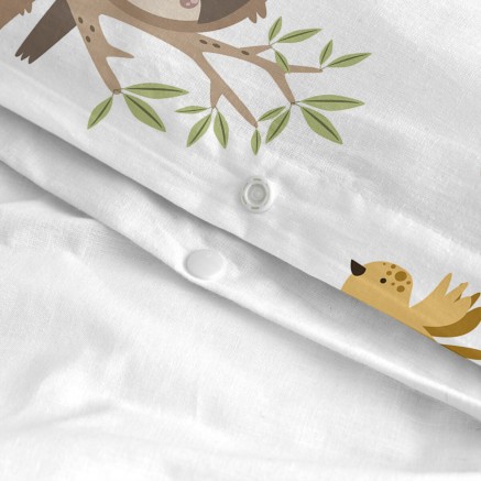 Set di copripiumino HappyFriday Moshi Moshi Happy Sloth Multicolore Si 2