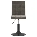 Chaises pivotantes à manger lot de 6 gris foncé velours