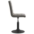 Chaises pivotantes à manger lot de 6 gris foncé velours