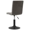 Chaises pivotantes à manger lot de 6 gris foncé velours