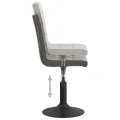 Chaises pivotantes à manger lot de 6 gris foncé velours