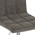 Chaises pivotantes à manger lot de 6 gris foncé velours
