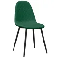 Chaises à manger lot de 6 vert foncé velours