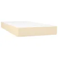 cadre de lit avec matelas Crème 200x200 cm Tissu
