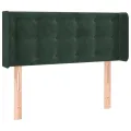 Tête de lit à LED Vert foncé 83x16x78/88 cm Velours