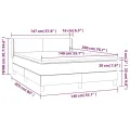 cadre de lit et matelas Vert foncé 140x200cm Velours
