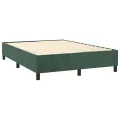 cadre de lit matelas et LED Vert foncé 140x200 cm