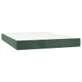 cadre de lit matelas et LED Vert foncé 140x200 cm