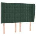 cadre de lit matelas et LED Vert foncé 140x200 cm