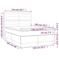 cadre de lit matelas et LED Vert foncé 140x200 cm