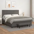 cadre de lit avec matelas Gris 180x200 cm Similicuir