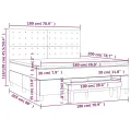 cadre de lit avec matelas Gris 180x200 cm Similicuir