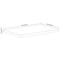 Étagère murale rectangulaire massif acacia bordure assortie