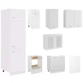 Ensemble de meubles de cuisine 8 pcs Blanc Aggloméré