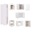 Ensemble de meubles de cuisine 8 pcs Blanc Aggloméré