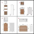Ensemble de meubles de cuisine 8 pcs Blanc Aggloméré