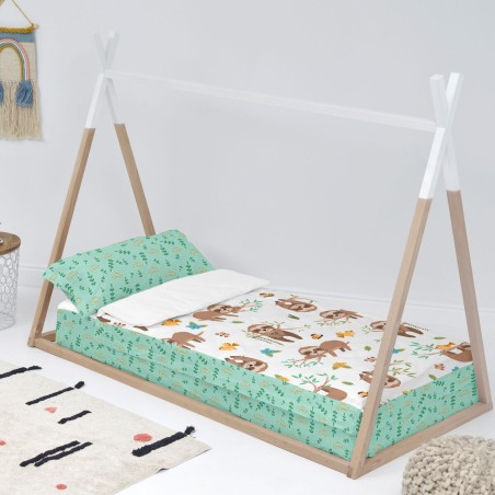 Quilt Cover without Filling HappyFriday Moshi Moshi Happy sloth Multic