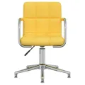 Chaise pivotante de salle à manger Jaune moutarde Tissu