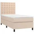 cadre de lit avec matelas Cappuccino 90x190 cm
