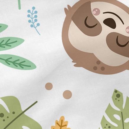 Spannbetttuch HappyFriday Moshi Moshi Happy Sloth Bunt 70 x 140 x 14 c 2