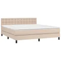 cadre de lit avec matelas LED Cappuccino 180x200 cm