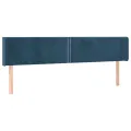 Tête de lit à LED Bleu foncé 163x16x78/88 cm Velours