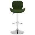 Tabourets de bar lot de 2 vert foncé velours