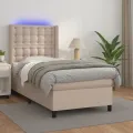 cadre de lit matelas LED Cappuccino 90x190cm