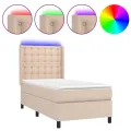 cadre de lit matelas LED Cappuccino 90x190cm