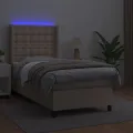 cadre de lit matelas LED Cappuccino 90x190cm