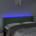 Tête de lit à LED Vert foncé 147x16x78/88 cm Velours