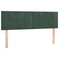 cadre de lit et matelas Vert foncé 140x200cm Velours
