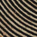 Tapis fait à la main Jute avec design de spirale Noir 150 cm