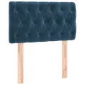 cadre de lit et matelas Bleu foncé 80x200 cm Velours