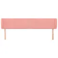 Tête de lit avec oreilles Rose 163x23x78/88 cm Velours