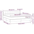 cadre de lit et matelas Vert foncé 180x200cm Velours