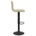 Tabourets de bar lot de 2 crème velours