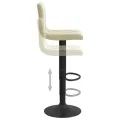 Tabourets de bar lot de 2 crème velours
