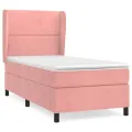 cadre de lit avec matelas Rose 90x190 cm Velours