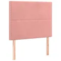 cadre de lit avec matelas Rose 90x190 cm Velours