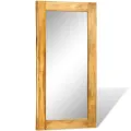 Miroir mural en bois massif Rectangulaire 120 x 60 cm