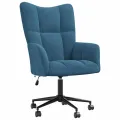 Chaise de relaxation Bleu Velours