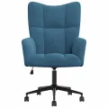 Chaise de relaxation Bleu Velours