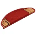 Tapis d'escalier autoadhésifs 10 pcs 65x21x4 cm Rouge