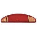 Tapis d'escalier autoadhésifs 10 pcs 65x21x4 cm Rouge