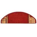 Tapis d'escalier autoadhésifs 10 pcs 65x21x4 cm Rouge