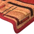 Tapis d'escalier autoadhésifs 10 pcs 65x21x4 cm Rouge